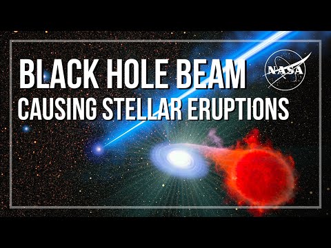 Hubble Spots Black Hole Beam Causing Stellar Eruptions