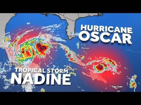 Hurricane Oscar strengthens in the Greater Antilles, while Tropical Storm Nadine makes landfall i...