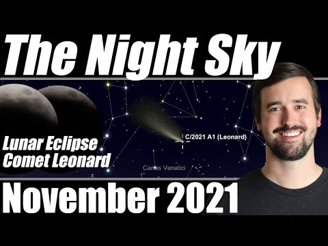 The Night Sky | November 2021 | Partial Lunar Eclipse | Comet Leonard | Leonid Meteor Shower