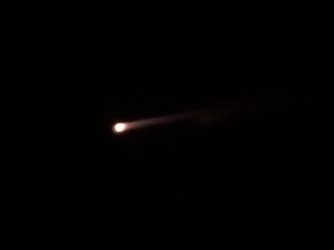 Mysterious streak lights up night sky