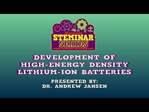 STEMinar Series: Development of High-Energy Density Lithium-ion Batteries with Dr. Andrew N. Jansen