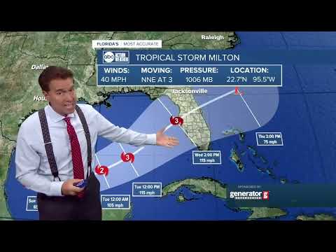 Tracking the Tropics | Tropical Storm Milton now forecast to be Cat 3 hurricane at landfall