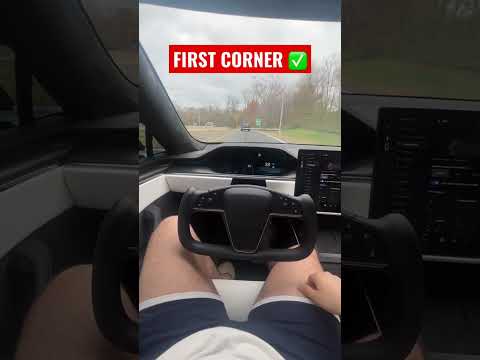 ⚠️*TRUSTS TESLA AUTOPILOT* ⚠️ IMMEDIATE REGRET 😳🛑 ALMOST CRASHES ⚠️ WOULD YOU TRUST THIS⁉️ #Shorts