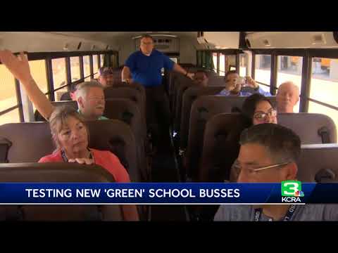 Yellow to green: Lodi schools test drive electric school buses