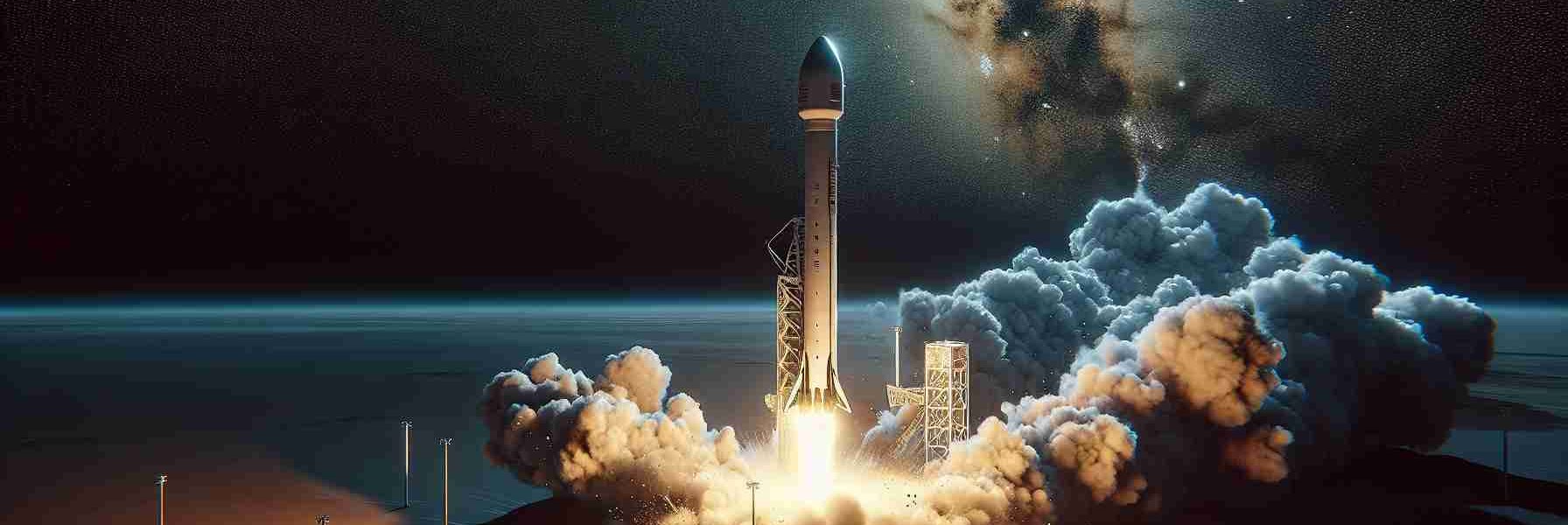 Generate a high-resolution, realistic image of a Falcon 9 Rocket, an impressive feat of modern engineering, as it experiences an unexpected challenge during its journey in space. Capture the intense drama of the situation by paying careful attention to the details of the rocket, the shocking event, and the vast expanse of the universe around it.