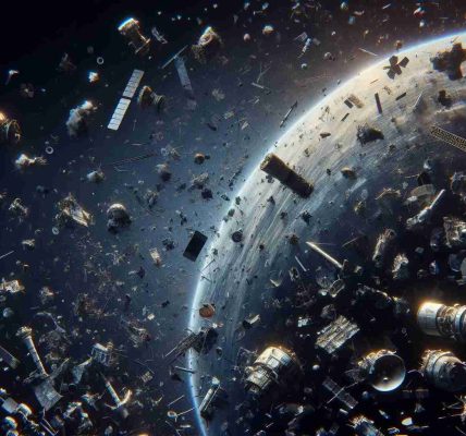 Generate a high definition, hyper-realistic image showcasing the vastness of outer space filled with objects that represent space debris. Depict various pieces of broken satellites, defunct spacecraft, and remnants from old rocket launches, creating a mysterious and intriguing environment from a vantage point above our planet.