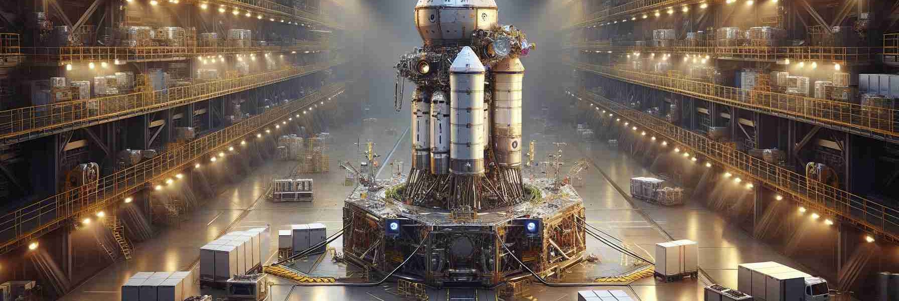 Generate a highly detailed and realistic image showcasing the imminent launch of the European Space Agency's Proba-3 mission. This scene should capture the anticipation and precision of the occasion, displaying the spacecraft beautifully adorned, prepared for its arduous journey. The level of detail should convey rigorous testing procedures completed successfully, showcasing the high-tech machinery in perfect readiness.