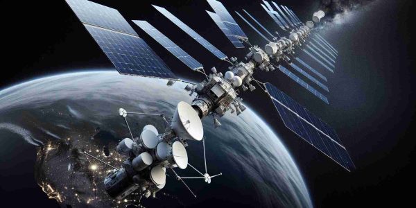 Detailed and realistic high-definition image of a space-based multi-satellite internet connectivity system, akin to Starlink. Visualize a network of intricately designed satellites, each outfitted with advanced technology, orbiting the Earth. The features of these satellites may include large solar arrays, white streamlined bodies, and an array of antennas. They should be dispersed in a pattern optimized for wide coverage and strong signal strength, enhancing their overall performance. Above, the abyss of the cosmos unfolds with countless stars twinkling in the distance, setting a contrast against the high-tech satellites.