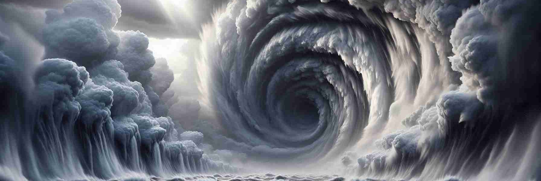 A highly detailed and realistic image showcasing the unexpected intensification of a hurricane named Oscar. The scene takes us to the heart of the ocean where an ominous storm is brewing. Vast walls of water rise, whipped by ferocious winds, creating a terrifying spectacle. Threatening thunderclouds paint the sky a dark and foreboding gray, adding to the menacing aura of the tempest. The strength of the hurricane is unexpected, capturing the unpredictable nature of these meteorological events.