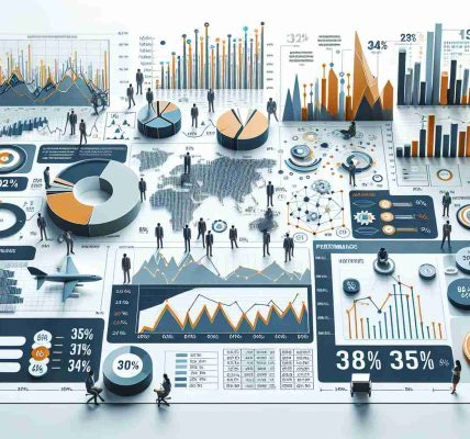 Generate a realistic HD image of the analysis of a financial company's Q3 performance, visualized as charts, graphs, variables, and percentages on a clean white background. The presentation should clearly distinguish different performance metrics and highlight significant findings.