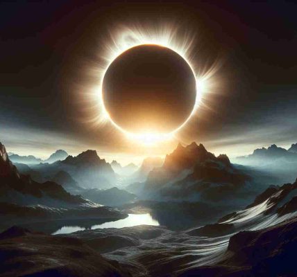 Produce a highly detailed, hyper-realistic image of an upcoming phenomenon known as the 'Ring of Fire' solar eclipse. The celestial event should be so captivating, it appears as if skywatchers are truly in awe of the spectacle. The Sun should be partially obscured by the Moon, resulting in a magnificent halo or 'ring of fire' effect around the obscured silhouette of the moon. There should be an unspoiled natural landscape below, adding to the dramatic effect of the eclipse. The texture, color, and interplay of light and shadow should convey the awe-inspiring beauty of this celestial event in high definition.