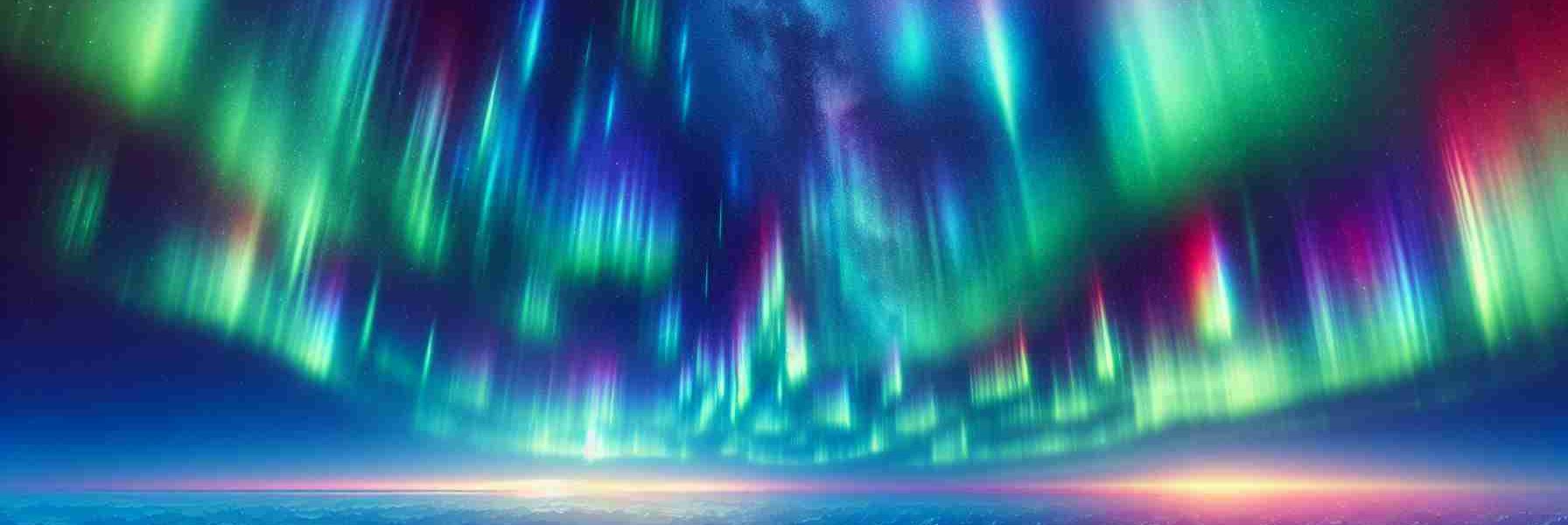 Generate a high-definition, realistic image of the skies being swept by vibrant and breathtaking auroras, in the aftermath of a solar eruption. The auroras should be shimmering in a myriad of colors, casting a spectral glow on the landscape below. The sky should be clear, enabling an unhindered view of the cosmic spectacle. The solar eruption is not visible, but its effect in the form of the auroras is the central focus of the image.