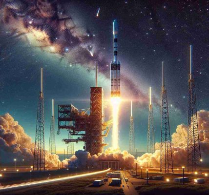 High-definition, realistic image showing the successful launch of 20 satellites by a private space exploration company. The image captures the magnificent display of technological prowess, with the rocket soaring high in the sky, its trail blazing a path amongst the stars. The scene is set at dusk, with a vibrant merging of twilight hues in the background. The launch pad structures, spectators and surrounding nature are apparent in the foreground, showing their amazement as they witness this monumental event in human advancement.