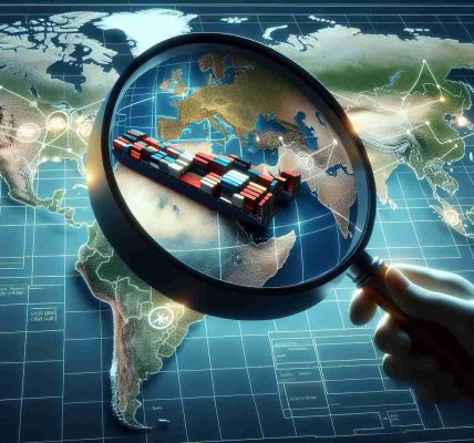 High-definition realistic illustration of an important global matter: alliances forming between countries, affecting worldwide shipping operations. Please depict a map with marked areas highlighting three distinct countries, viewed through a magnifying glass, conveying the international interconnections and implications on global trade. However, avoid using any country's flag or symbol to prevent any bias or misunderstandings.