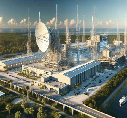 A high-definition, realistic image depicting an expansion project designed to enhance satellite production. The scene is set in Florida, showcasing either the exterior or the interior of the facility that's expanding. Emphasize the technological advancements and burgeoning constructions indicative of progress and growth. Add elements hinting at the surroundings of the Sunshine State, such as palm trees or clear skies.