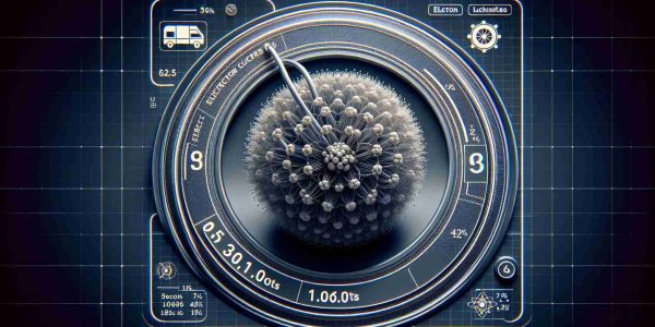 A realistic, high-definition picture showcasing a milestone for an electron. This could portray an electron depicted through scientific illustration, with a graphic indicating the record number of launches it has performed. Please keep the image composition scientific, educational, and grounded in the field of physics.