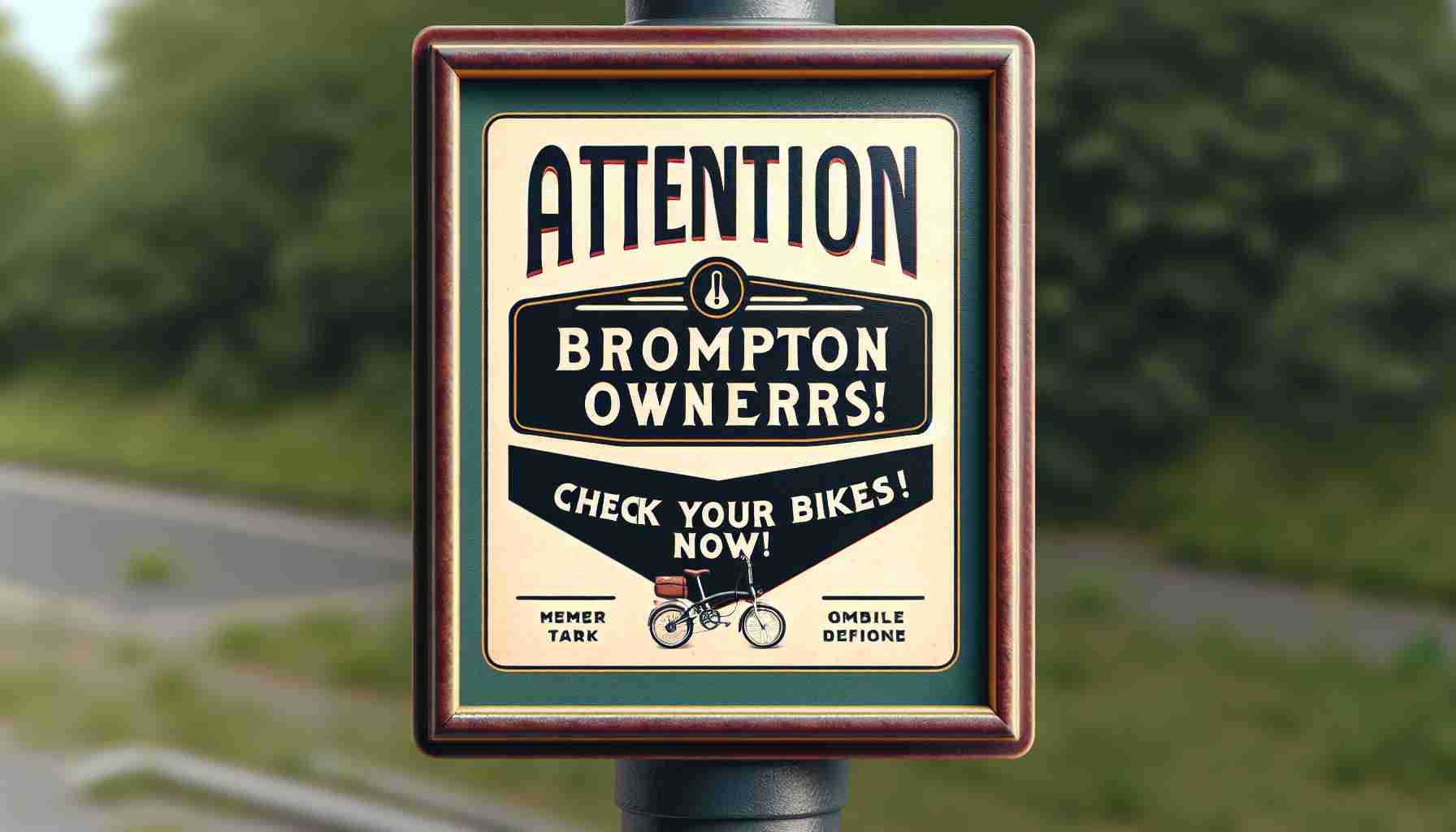 Attention Brompton Owners! Check Your Bikes Now