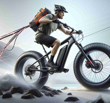 Render a realistic, high-definition image of an ultra-powerful e-bike that transforms your rides! Discover this amazing fat bike!