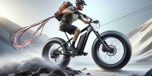 Render a realistic, high-definition image of an ultra-powerful e-bike that transforms your rides! Discover this amazing fat bike!