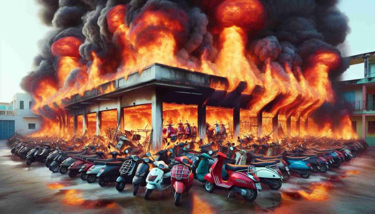 Unbelievable Garage Blaze! Scooters Spark Massive Fire in Cuba